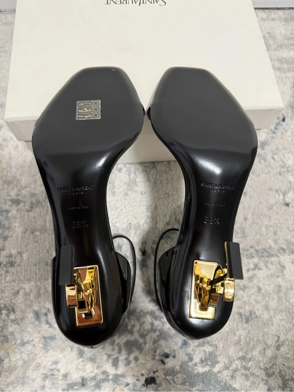Saint Laurent Women's Opyum 85 Heels Black/Good - Size 38.5 EU / 8.5 US - NEW - Picture 5 of 5